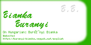 bianka buranyi business card